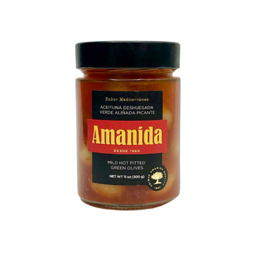 Amanida | Pitted Gordal Olives in Mild Hot Marinade